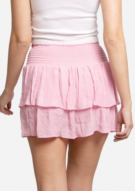 Marietta Light Pink Ruffle Tiered Skirt