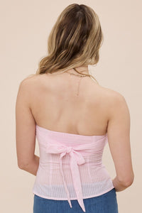 Charlotte Pink Buckle Tube Top