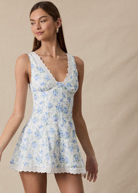 Julia Blue Floral Mini Dress