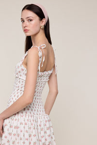 Whitney Red Florals Mini Dress