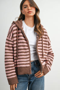 Monty Pink Fuzzy Zip Up