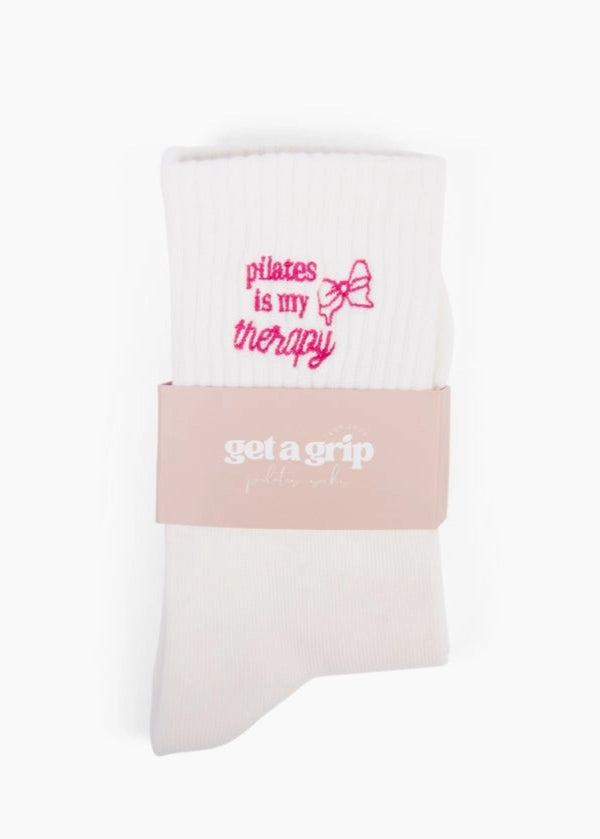 Pilates Is My Therapy Grip Socks