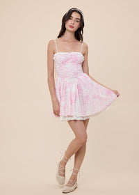 Haley Light Pink Tie Dress
