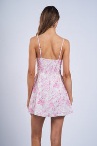 Kara Pink Ribbon Mini Dress