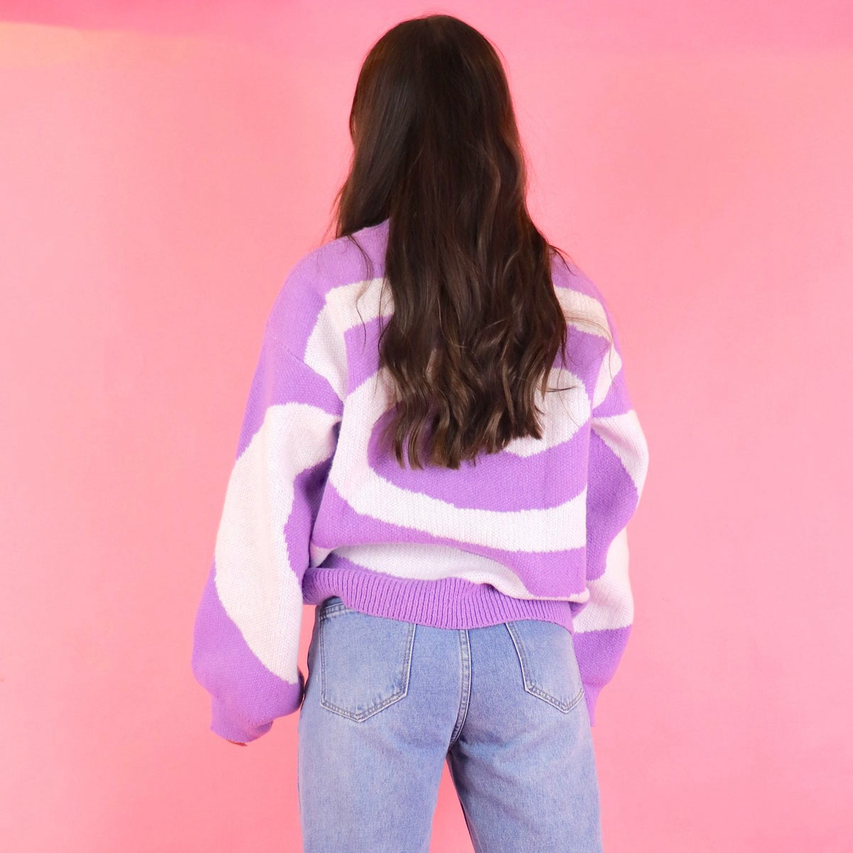 Emmie Purple Swirl Sweater