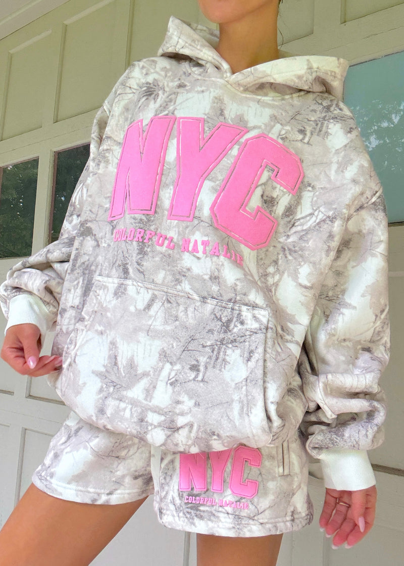 NYC Camo Puff Print Hoodie