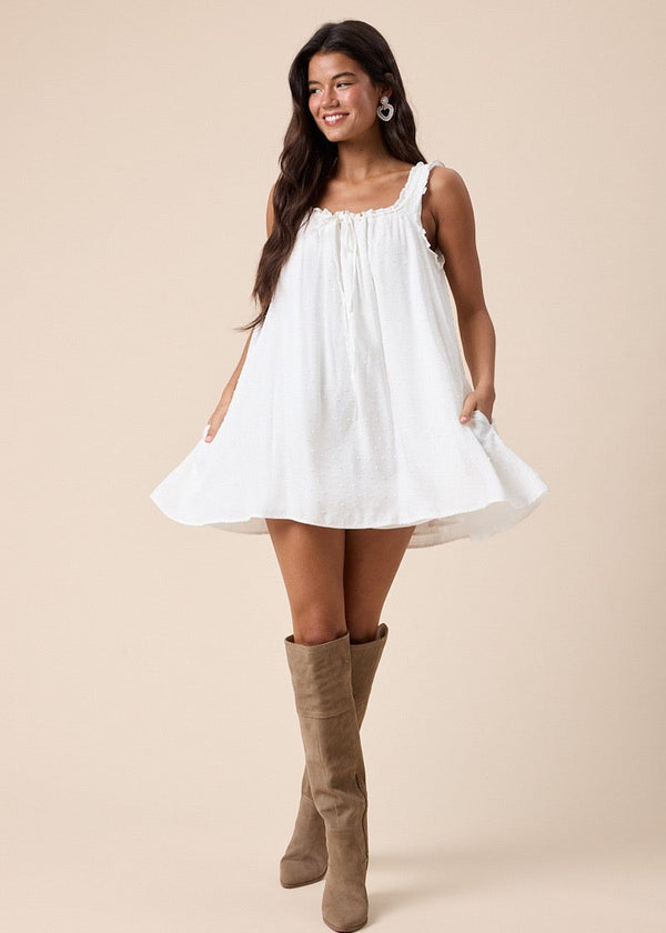 Macey White Flowy Dress