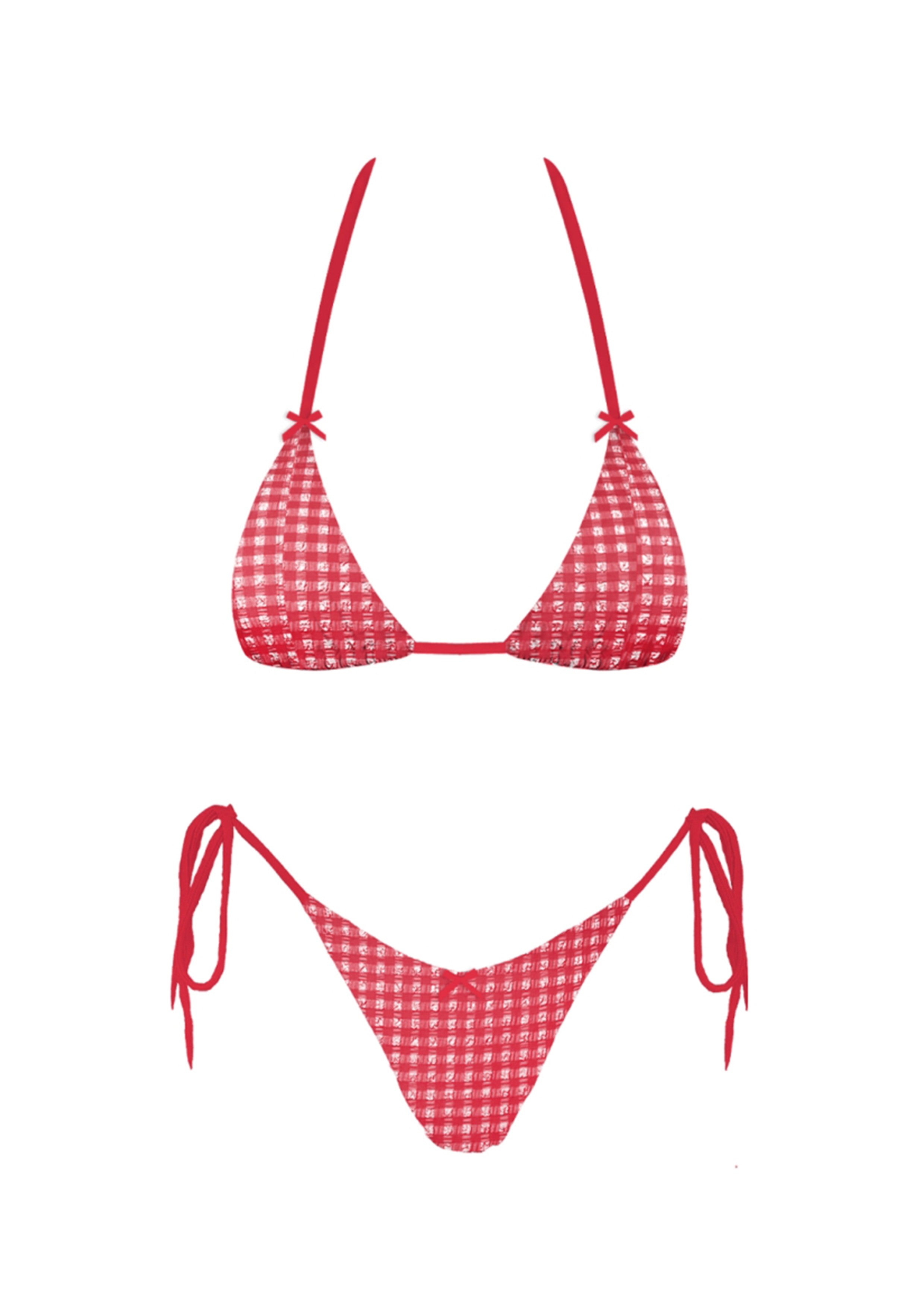★LOOPLOOP★Reversible Bikini★Gingham Cottage_Red★大人気★ MUSINSA | LOOPLOOP Classic Reversible Bikini Bottom [Gingham