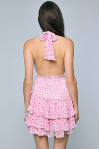 Mina Pink Floral Mini Dress