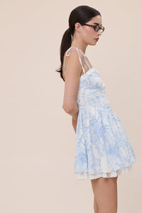 Haley Light Blue Tie Dress