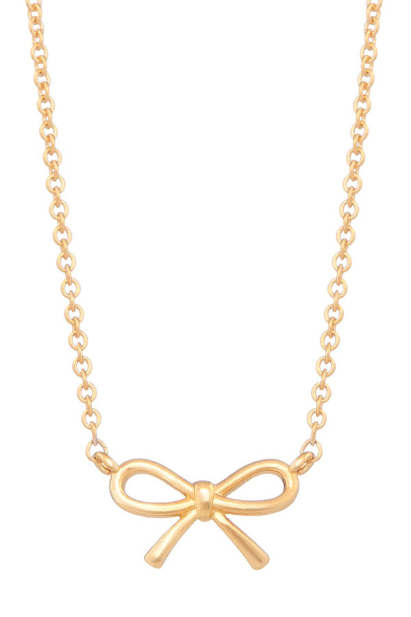 Gold Mini Bow Necklace