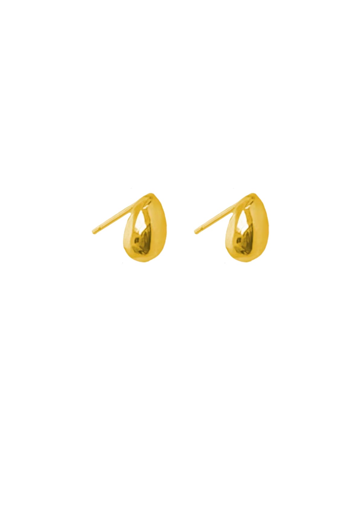 18k Gold Tear Drop Studs