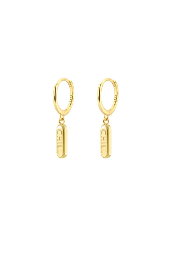 18k Gold Chill Pill Earrings