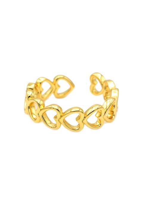 Gold Adjustable Heart Ring