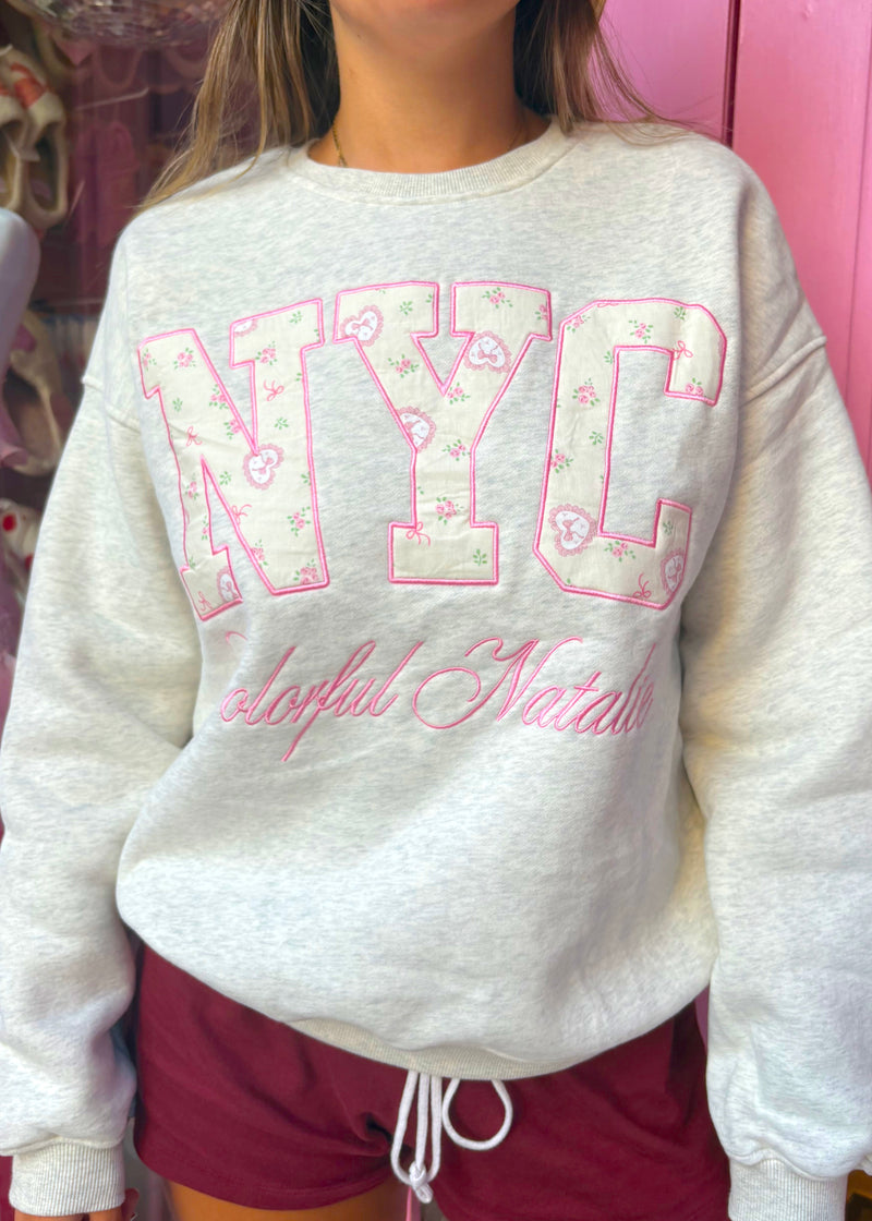 Preorder: Pink Coquette Bows NYC Crewneck