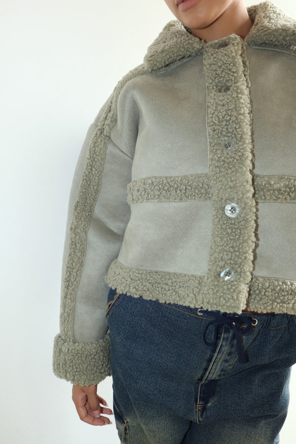 Spencer Sage Sherpa Jacket