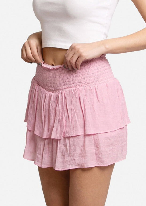 meltie プリーツ×レース2way skirt pink ZARA SS24 PLEATED CAPE SKIRT ZW COLLECTION PINK SZ S | 2731