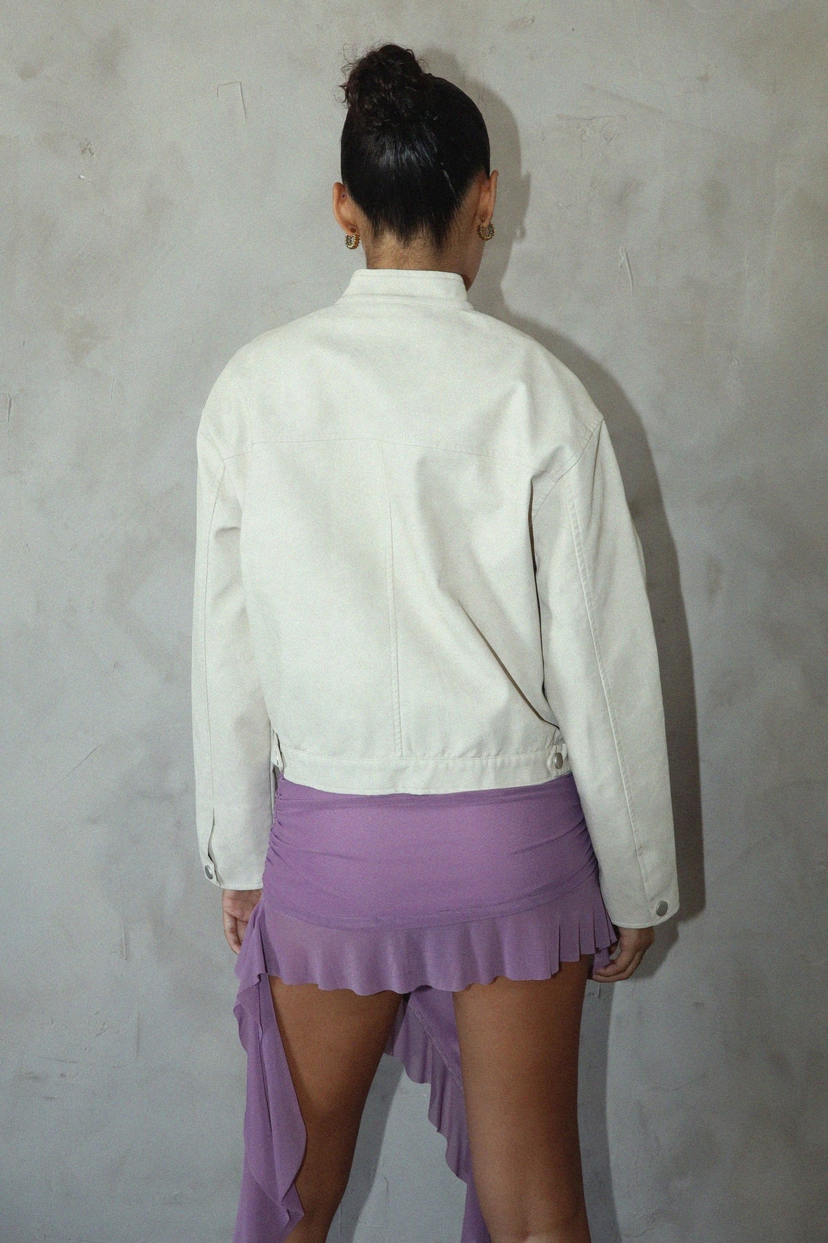 Marla Off-White Leather Jacket