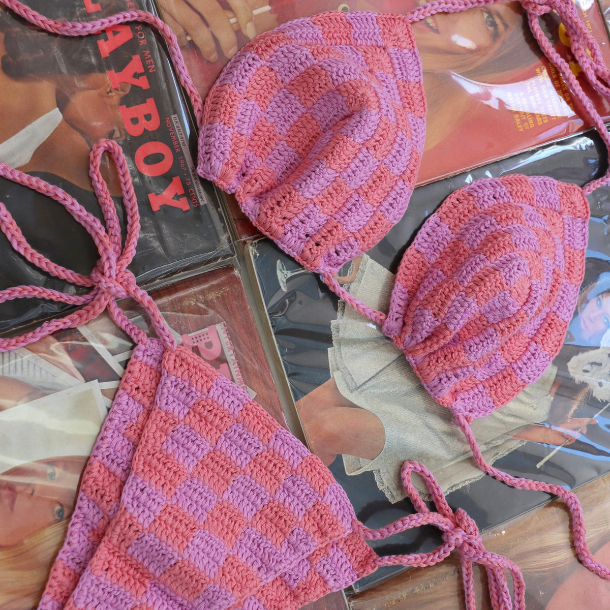 Kia Cotton Candy Crochet Handmade Bikini Set