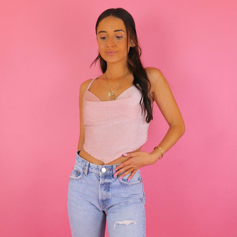 Under the Moon Pink Metallic Top – Colorful Natalie