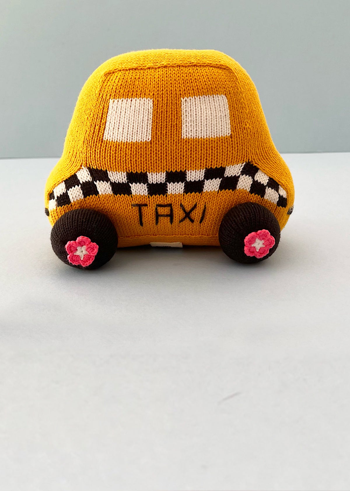 Yellow Spring Taxi Handmade Stuffed Toy