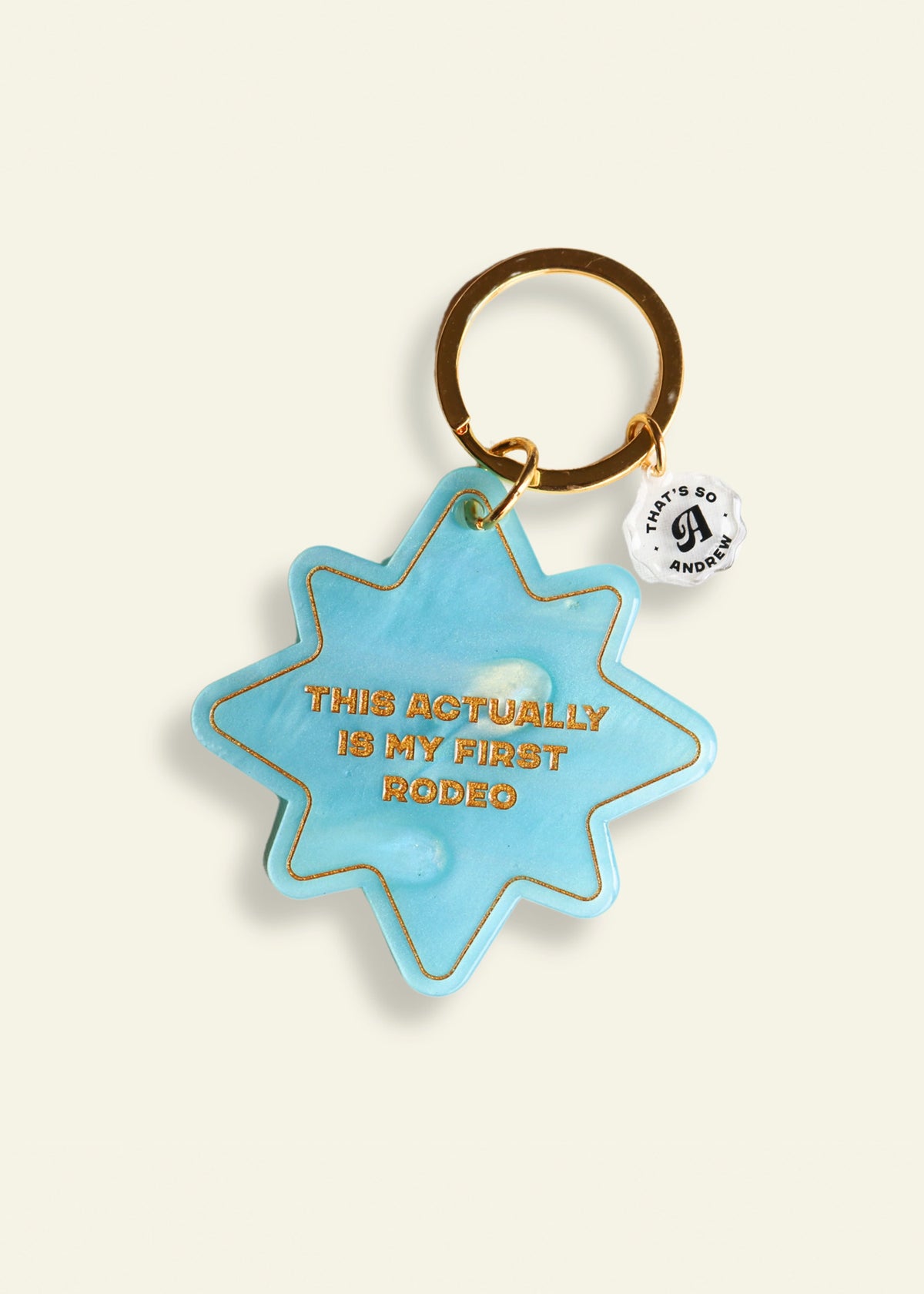 First Rodeo Blue Keychain