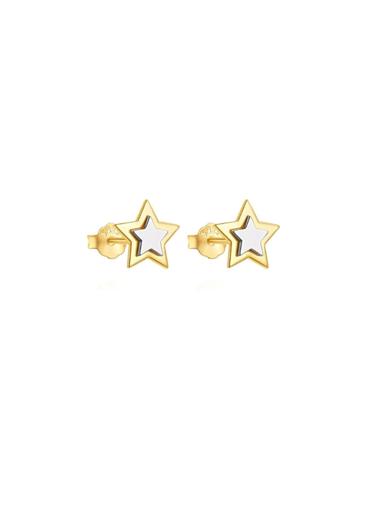 Mixing Metals Star Studs