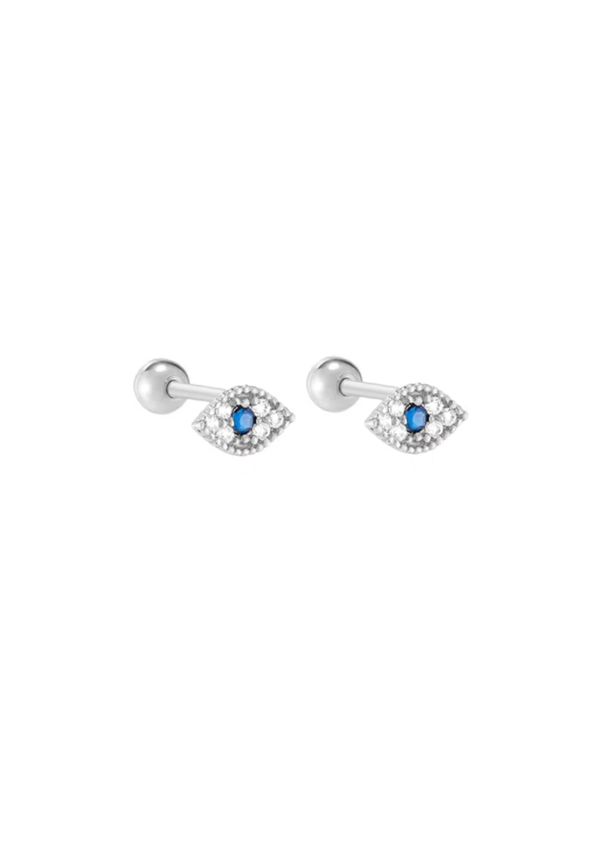 Sterling Silver Evil Eye Studs