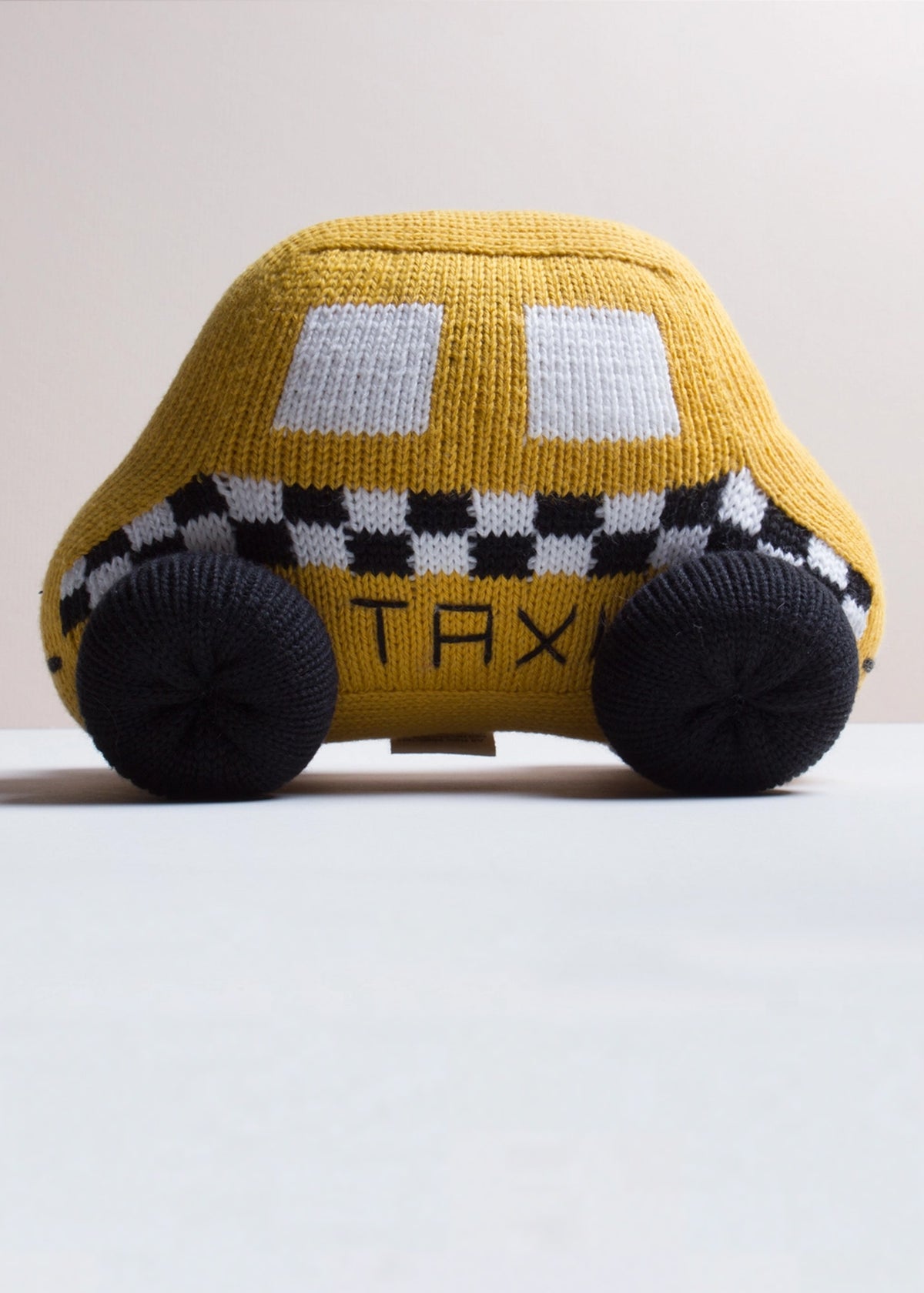 Yellow Taxi Handmade Stuffed Toy