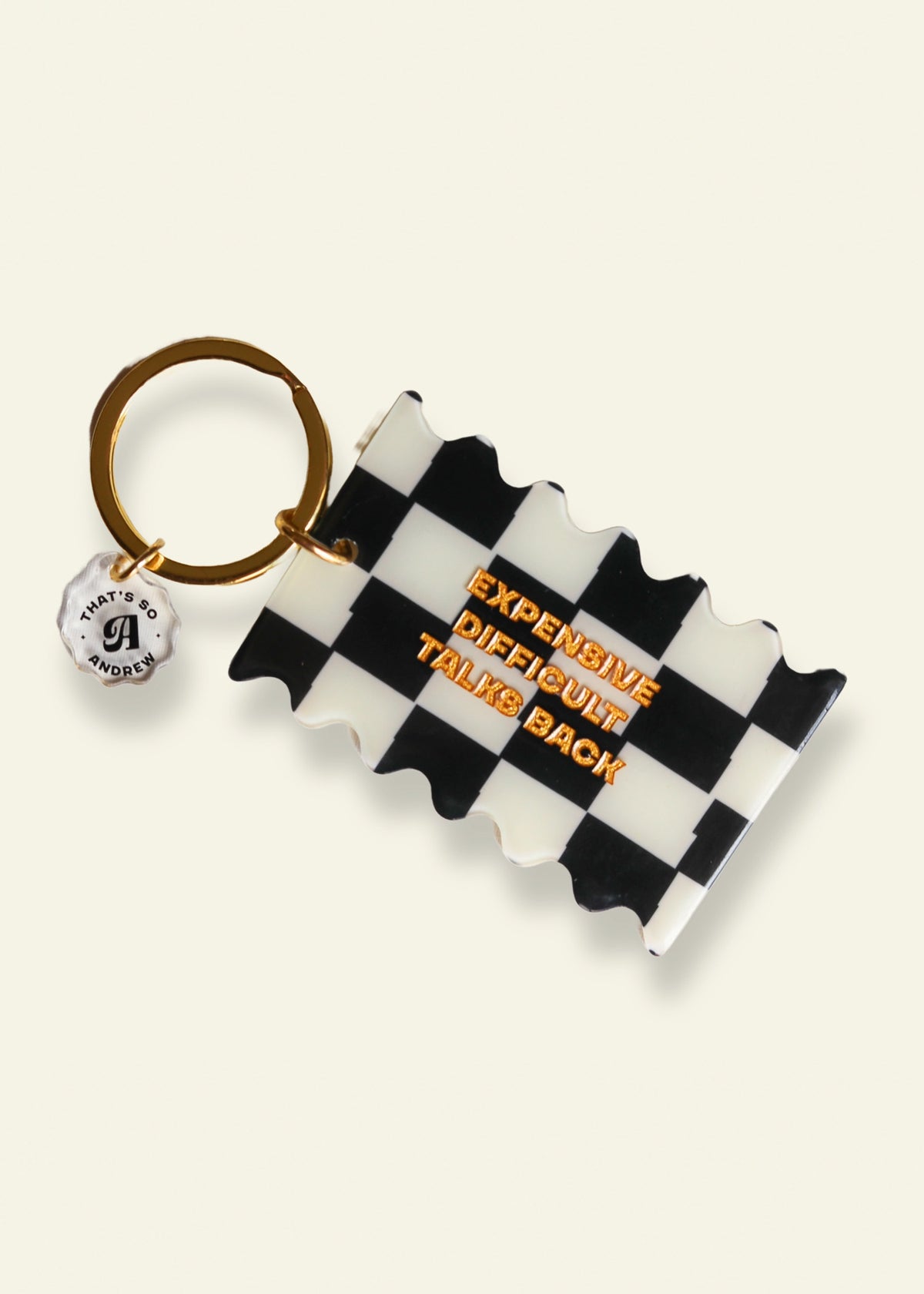 Expensive Difficult Talks Back Keychain