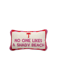 Shady Beach Needlepoint Pillow