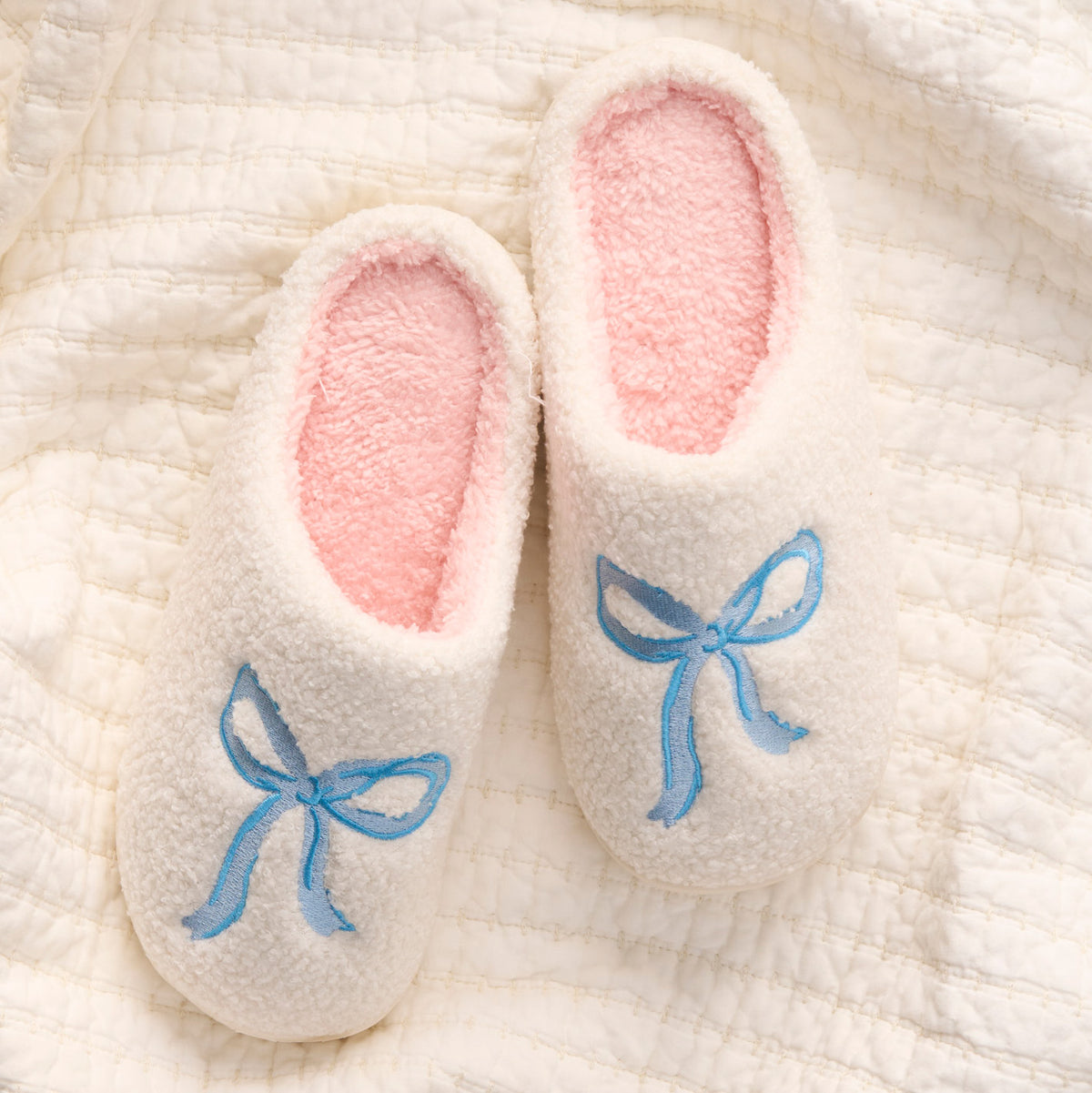 Blue Ribbon Slippers