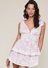 Constance Pink Floral Mini Dress