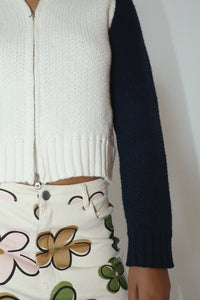 Eloise Two Color Sweater Zip-Up