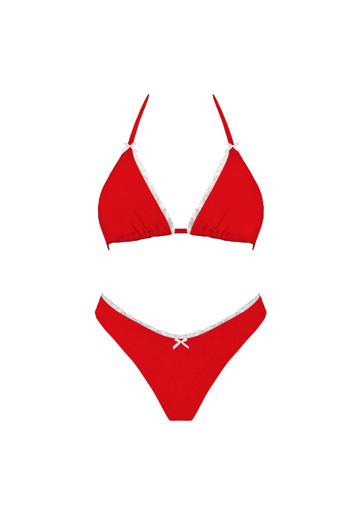 Gina Red Bow Bikini Set