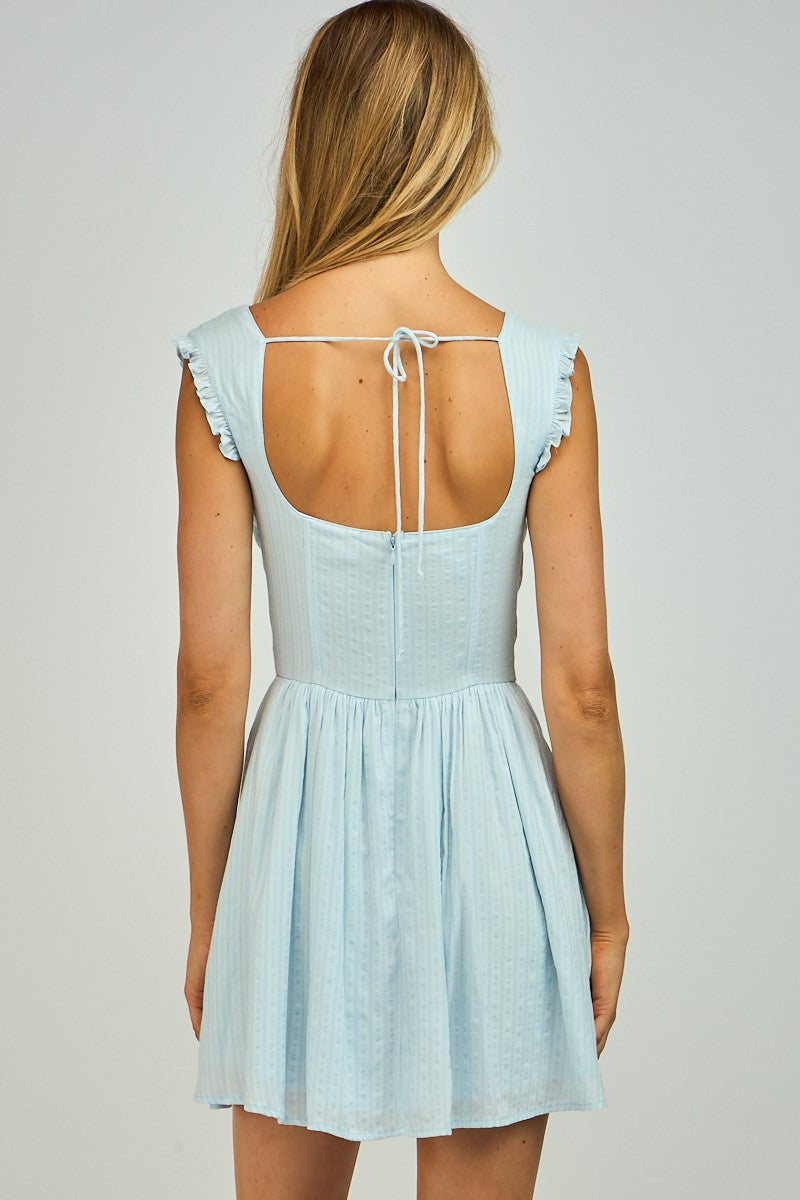 Mariella Blue Flowy Mini Dress