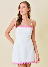 Silvia White Linen Mini Dress