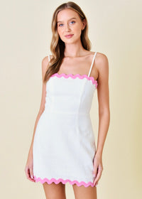 Silvia White Linen Mini Dress