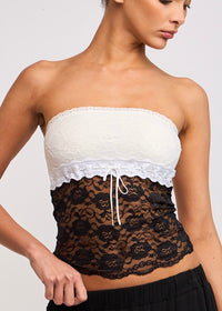 Lionel Black Lace Tube Top