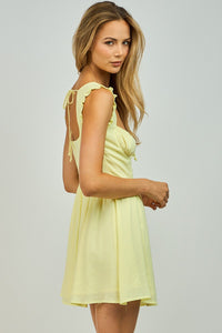 Mariella Yellow Flowy Mini Dress