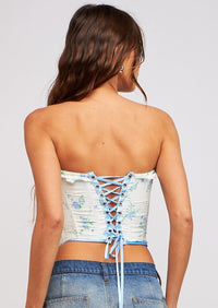 Charlemagne Blue Corset Top