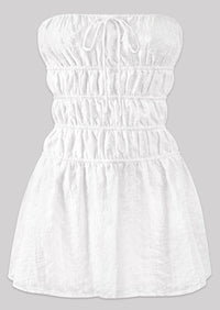 Carleigh White Eyelet Mini Dress