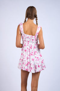 Myria Pink Floral Mini Dress