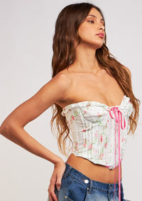 Charlemagne Pink Corset Top