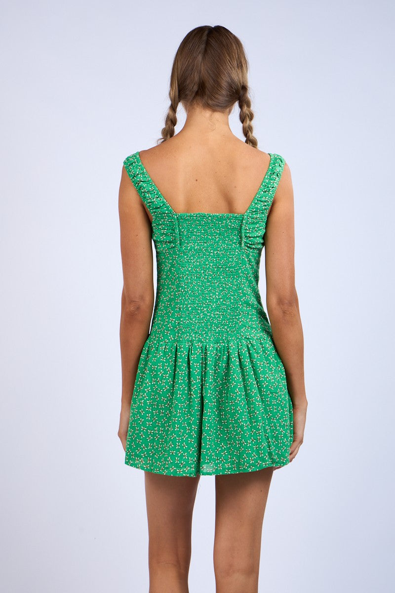 Anissa Green Floral Mini Dress