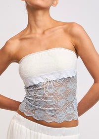 Lionel Blue Lace Tube Top