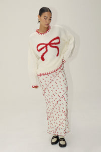 Rosalia Red Bows Knit Sweater