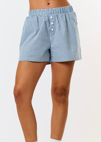 Shauna Blue Gingham Boxer Shorts