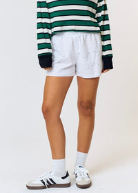 Kai White Eyelet Boxer Shorts