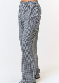 Fresno Black Gingham Wide Leg Lounge Pants